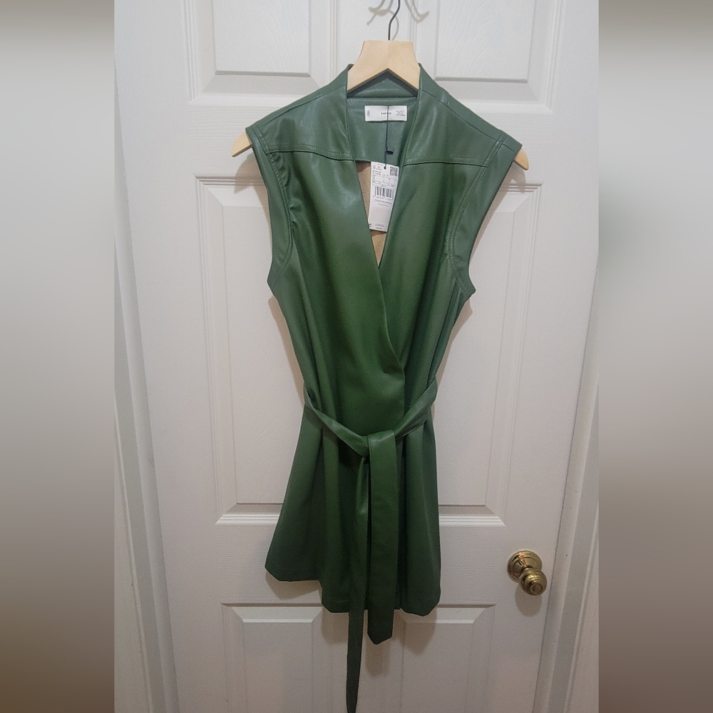 Mango Sleeveless Green Vest